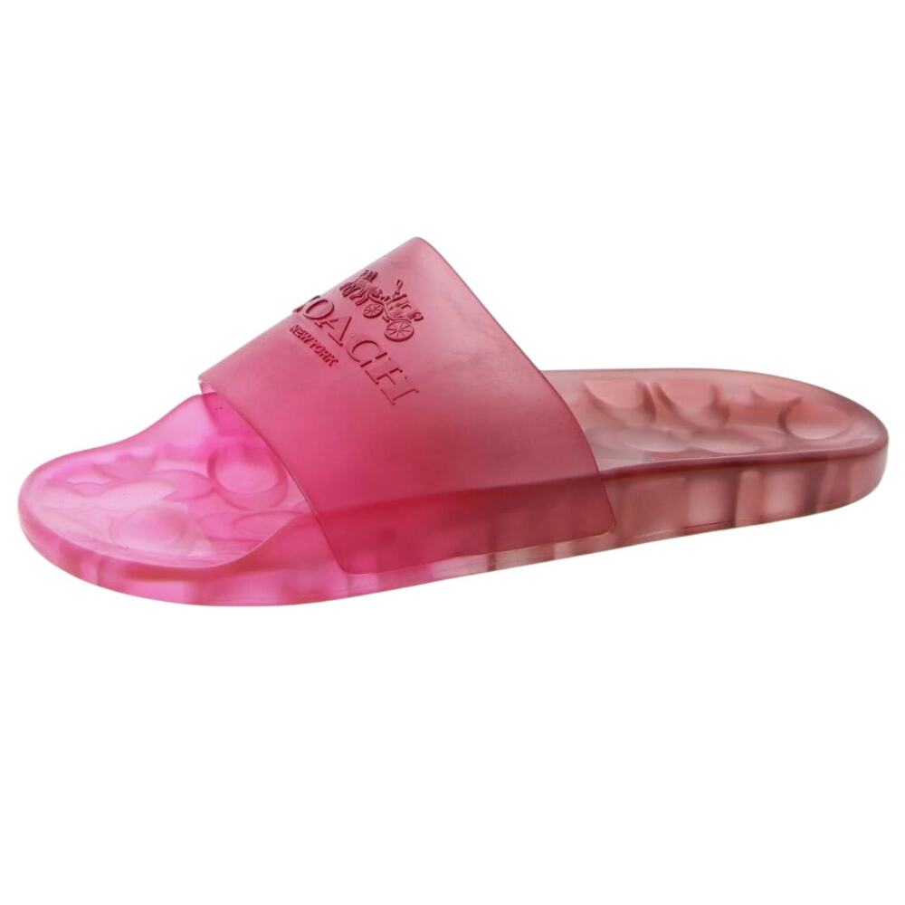 Coach Womens Ulyssa Jelly Slides Sandals Size 5 EU 35.5 Pink EUC